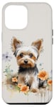 iPhone 12 Pro Max Yorkshire Terrier Mom Floral Yorkie Dog Lover Flowers Cute Case