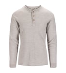 WarmWool Granddad Shirt - farfarströja i merinoull - Beige Melange XXL