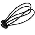 Noor Lot de 12 tendeurs Professionnels en Caoutchouc avec Boule pour Fixation de bâche, vélo, Voiture, Jardin et Bien Plus Encore - Particulièrement Durable et résistant aux UV - 20 cm - Noir