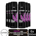 Lynx XL 48-H High Definition Fragrance Excite Body Spray Deodorant 6 Pack, 200ml