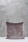 Daskia Coussin en Velours de Coton Taupe Beige 50 x 50 cm avec Fermeture éclair, Moderne, carré, Fait à la Main, pour la Maison, Le Salon, la Chambre, Le canapé, la Chaise