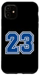 Coque pour iPhone 11 Numéro #23 Sport Blue Varsity Numéro