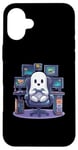 iPhone 16 Plus Funny Ghost Gamer Halloween Console PC Cute Gaming Ghost Case