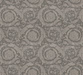 Papier peint Versace Papier Peint Design Barocco Flowers Papier peint intissé 10.05 m x 0.70 m Argent Gris Brun Made in Germany 935836 93583-6