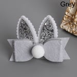 Rabbit Ears Hairpins Baby Hair Clips Kids Barrette Grey