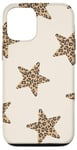 Coque pour iPhone 12/12 Pro Étoiles léopard sur beige neutre