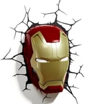 Marvel Avengers Iron Man 3D Mask FX Led Wall Light Sticker Hang Decoration Gift