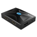 Atlantis KVM HDMI Switch USB Deviateur KVM HDMI (Tastier, Souris, VGA) à 2 Ports Entrée/Sortie HDMI Prise en Charge de la Souris et du Clavier USB Interrupteur pour Changement de contrôle 3840 x