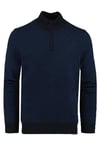 Hugo Boss Black Mens H-eltorino Half Zip Knitwear Dark Blue - Size X-Large