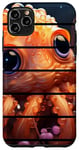 Coque pour iPhone 11 Pro Max Rétro coucher de soleil mignon orange bébé pieuvre, tentacles, art anime