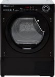 Candy BCTD H7A1TEB-80 Integrated Heat Pump Tumble Dryer, Wifi Connected, 7KG, Sensor Dry, Large display, Black with Chrome Door