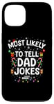 iPhone 13 Funny Dad Christmas Xmas Tee Most Likely To Tell Dad Jokes Case