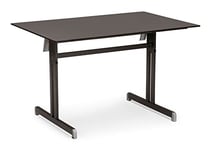 BEST Table Pliante Bodega - 120 x 80 cm - Anthracite - Table à Manger - Table de Jardin - Acier