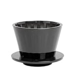 JXYFFS Goutteur de Café B75 Wave Crystal Eye Verser sur le Filtre à Café PCTG 1-2 Tasses CafetièRe Augmenter L'Uniformité Noir