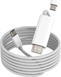 Adaptateur USB C Vers Hdmi 4k Chargeur Type C Cable 1.8M(2en1)pour Apple Macbook Pro Pour iPhone 16 15 Pour iPad Air Compatible Avec Samsung Displayport 240hz Ecran Ps5 Tv Thunderbolt Cordon HD Gaming