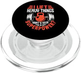 I Lift Super Power Gym Entraînement de motivation PopSockets PopGrip pour MagSafe