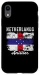 Coque pour iPhone XR Drapeau des Antilles néerlandaises vieilli