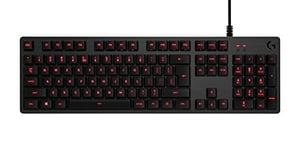 Logitech G413 Mechanical Gaming Keyboard, Romer-G with USB Pass-Through, US International Layout, Carbon Black