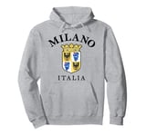 Vintage Milan Flag Italy Souvenir Italia Milano Roman Empire Pullover Hoodie