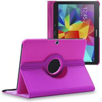 Coque Pour Samsung Galaxy Tab 4 10.1 Smt530, T533 T531 T535, Etui Rotatif 360, Housse Protection Pu Cuir, Violet