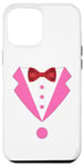 iPhone 13 Pro Max White Pink Tuxedo Suit & Bow Tie Printed Graphics Case