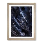 Wild Ways In Abstract Modern Framed Wall Art Print, Ready to Hang Picture for Living Room Bedroom Home Office Décor, Oak A2 (64 x 46 cm)