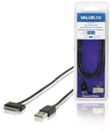 Valueline Synkronointi- ja Latauskaapeli Apple Telakka 30-Pin - USB A Uros 2.00 m Musta