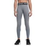 NIKE DA1028-091 G NP TGHT Leggings Girls Carbon Heather/(White) L