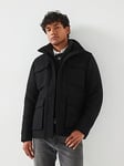 Jack & Jones Premium Wool Blend Field Jacket - Black, Black, Size M, Men