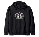 Valentines Day Racoons Love Animal Cute Mens Womens Kids Zip Hoodie