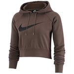 Nike Women W NSW SWSH HOODIE CROP FT Sweatshirt - Ridgerock/Black, X-Large