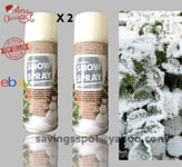 2 Snow Spray Perfect Christmas Trees, Nativity Displays, glass Surfaces Much Mor