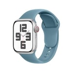 SRena Bracelet SBC1 pour bracelet apple watch se ultra 2 series 10 9 8 7 6 5 4 3 2 1 49mm 46mm 45mm 44mm 42mm 41mm 40mm 38mm cuir sport montre silicone en couleur Bleu Mégalodon