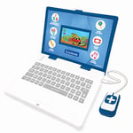 Lexibook JC798i1 Mouse Educational and Bilingual Laptop French/English with Colour screen-130 Activities to Learn Languages, Typing, Math, Logic, Music and Play Games, White/Blue