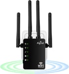 Répéteur Wi-Fi Amplificateur Wifi(Ac1200 2,4 Ghz : 300 Mbit/S ; 5 Ghz : 867 Mbps),4 Antennes Externes 3 Dbi,Wps,Affichage Led,Wpa/Wpa2,Connexion Lan,Compatible Avec Tous Les Routeurs Wi-Fi