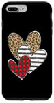 iPhone 7 Plus/8 Plus Happy Valentines Day Love Cute Heart Cheetah Plaid Pattern Case