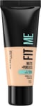 Maybelline Fit Me Foundation, Medium Coverage, Blendable 105 Natural Ivory 