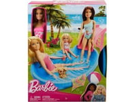 Coffret Barbie - Piscine de reve avec Toboggan rose + poupee glamour blonde