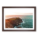 Big Box Art Howth Beacon in Dublin Ireland Framed Wall Art Picture Print Ready to Hang, Walnut A2 (62 x 45 cm)