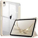 FINTIE Coque pour iPad 10ème Génération 10.9 Pouces 2022 - [Rangement de Stylet] Coque Rigide et Transparente Claire, Housse Antichoc avec Bords en TPU Veille/Réveil Auto, Or Champagne