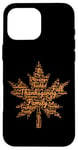 iPhone 16 Pro Max Thanksgiving Maple Leaf Word Cloud for Family Tradition Fall Case