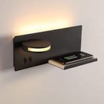 Applique murale Lampe de table LED portable avec capteur tactile, veilleuse pour chambre d'enfant, lampe de chevet, lampe de chevet Noir -droite