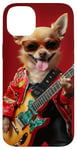 iPhone 14 Plus Chihuahua Dog lovers Rock music Cute pets Pet Fun Case