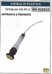 Seringue Plastique pour Huile 60 Cc Aspiration Et Soufflant Code 016522