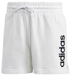 adidas Femme Essentials Linear French Terry Shorts, White/Black, 3XL Tall