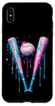 iPhone XS Max Sprinkles Drip Baseball Bat Art for Baseball Fans Design Case