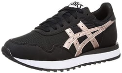 ASICS Women's Tiger Runner II Sneaker, 3 UK Black/Rose Gold