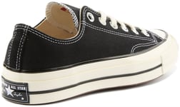 Converse 162058 Chuck 70 Ox Unisex Low Top Trainers In Black Size UK 3 - 12