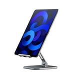 Satechi Aluminum Desktop Stand - Adjustable Tablet Mount with Protective Grips - Compatible with All iPad and Tablet Models, iPad Pro M2/ M1, iPad Air M1, iPad Mini, iPhones 16/15/14/13/12 and more