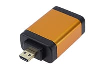 PremiumCord HDMI Type A to Micro HDMI Type D Female to Male Adapter 4K @ 60Hz Full HD 1080p Colour: Orange